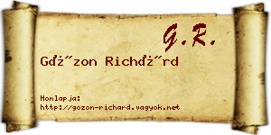 Gózon Richárd névjegykártya