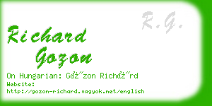 richard gozon business card