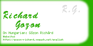 richard gozon business card